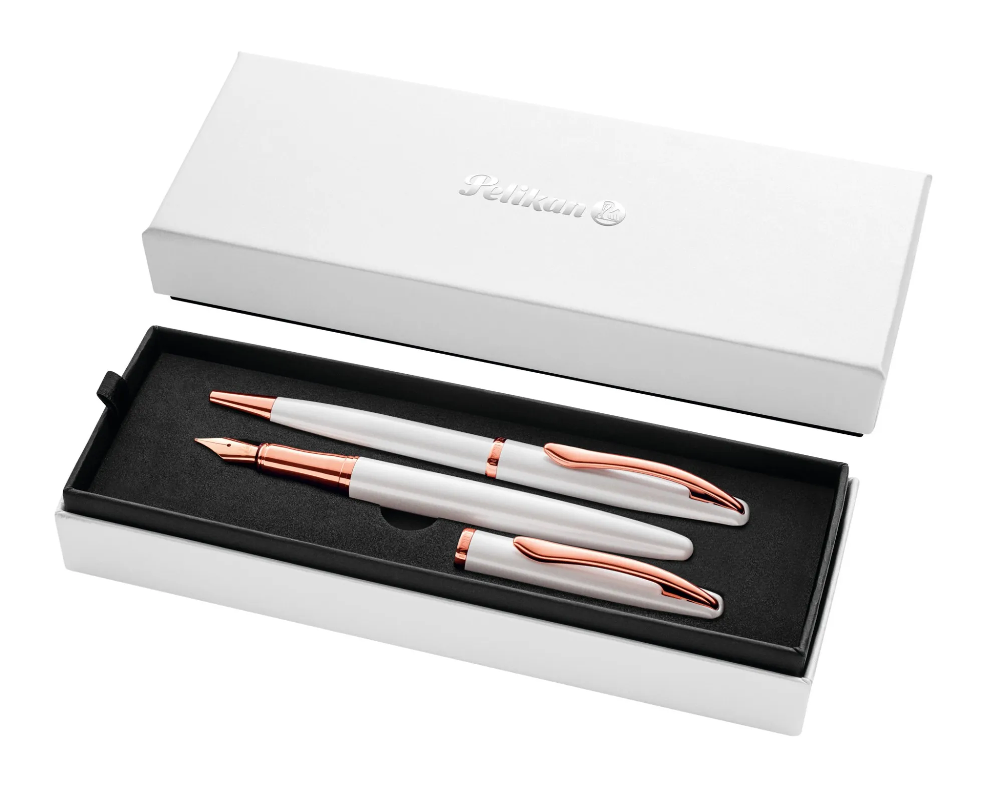 Pelikan Jazz Noble Elegance Oro Perlato Bianco 2 pz - immagine 1
