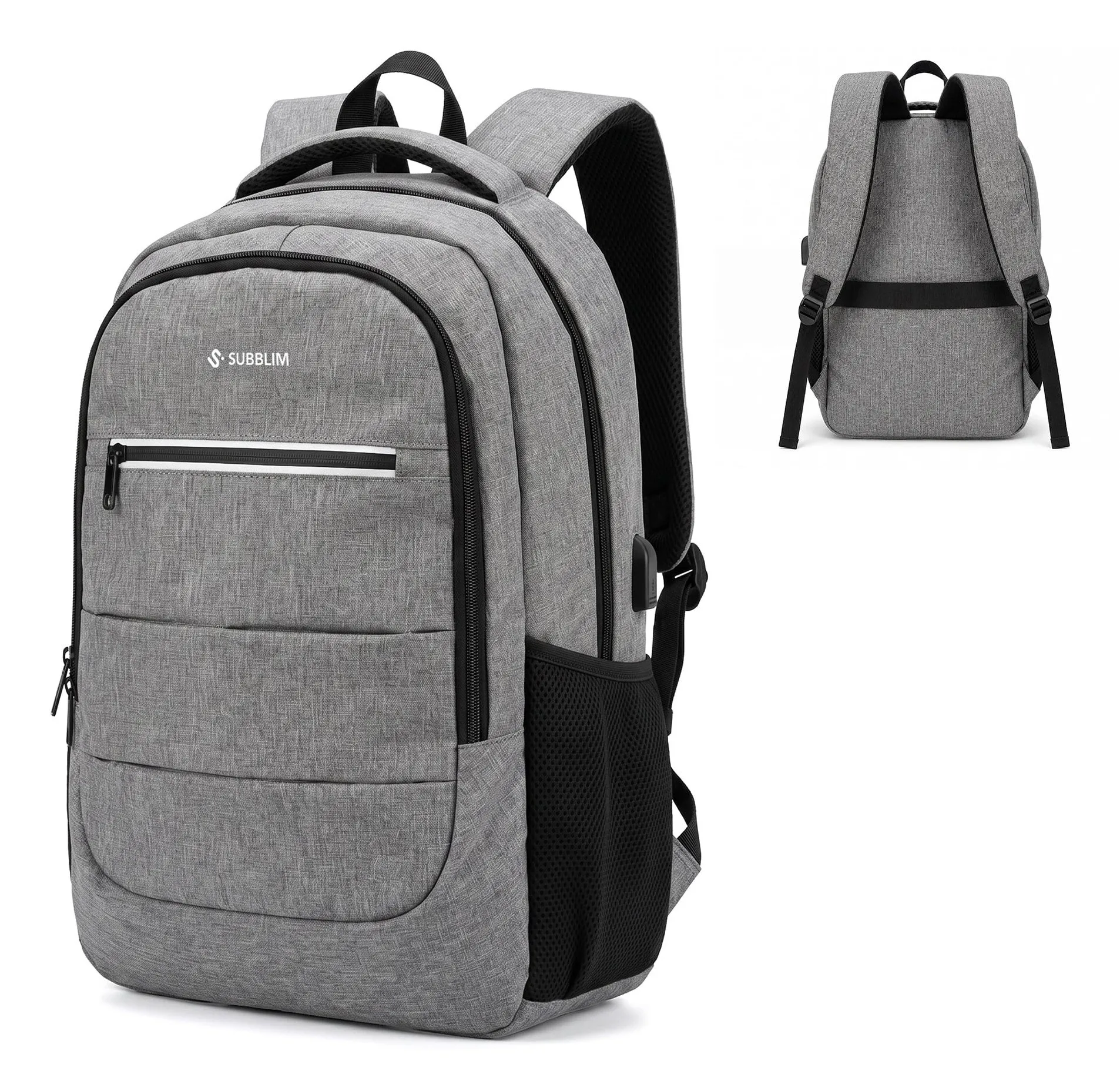 SUBBLIM City Plus zaino City backpack Grigio Poliestere - immagine 1