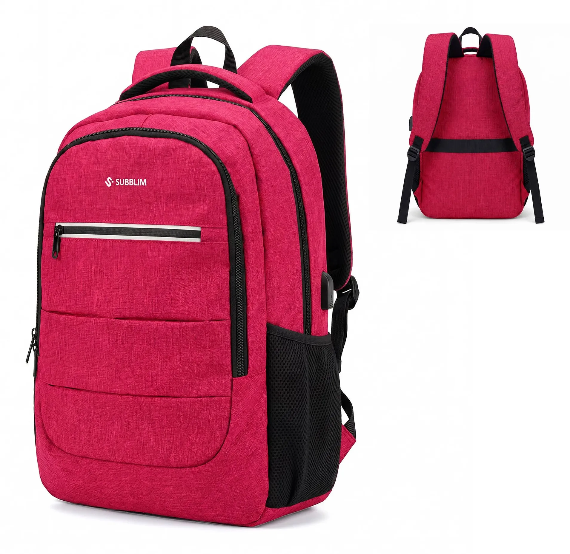 SUBBLIM City Plus zaino City backpack Rosso Poliestere - immagine 1
