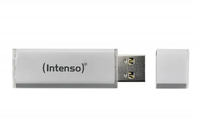 Intenso Pen Disk Alu Line 16Gb Usb 2.0 Confezione Da 3 Pezzi (Silver) - immagine 1