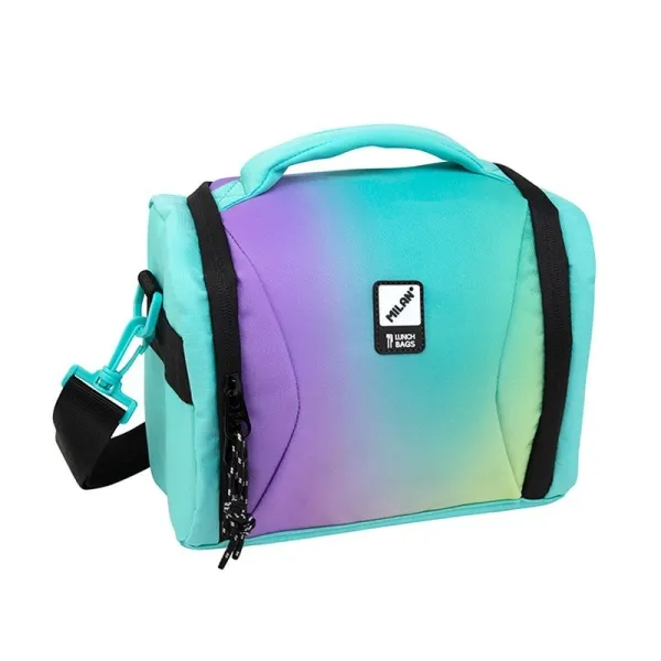 Borsa termica per il pranzo Milan Sunset da 5 litri - Interno termoisolante - Apertura completa - Tracolla regolabile e rimovibile - Turchese - immagine 1