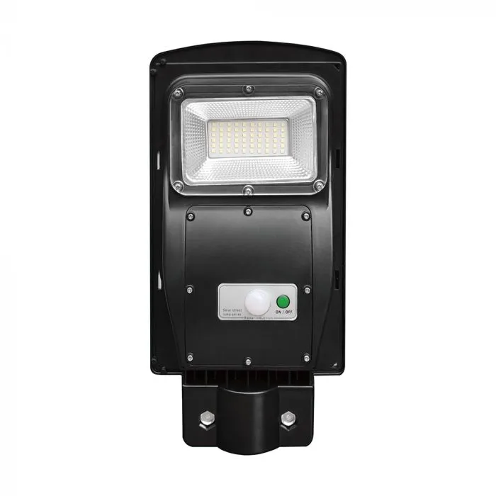 6W Led Plastic Solar Street Light 6000K Black Body - immagine 1