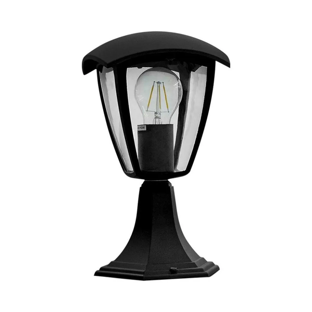 V-TAC Lampada LED da Giardino a Lanterna Fissaggio a Terra con Portalampada E27 (Max 60W) Colore Nero IP44 - immagine 1