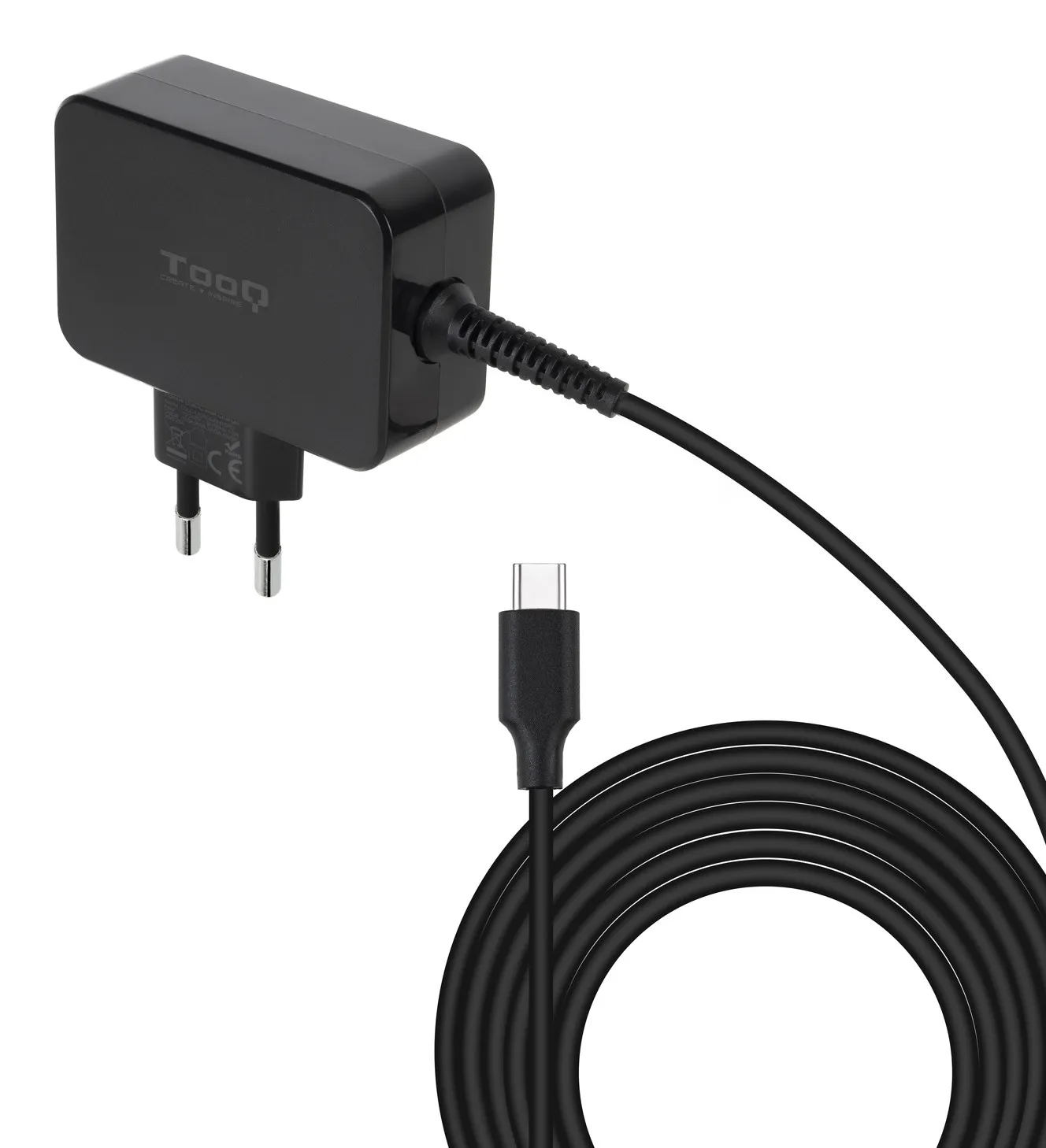 TooQ TQLC-USBCGAN45PD Caricabatterie per dispositivi mobili Computer portatile Universale Nero AC Interno - immagine 1