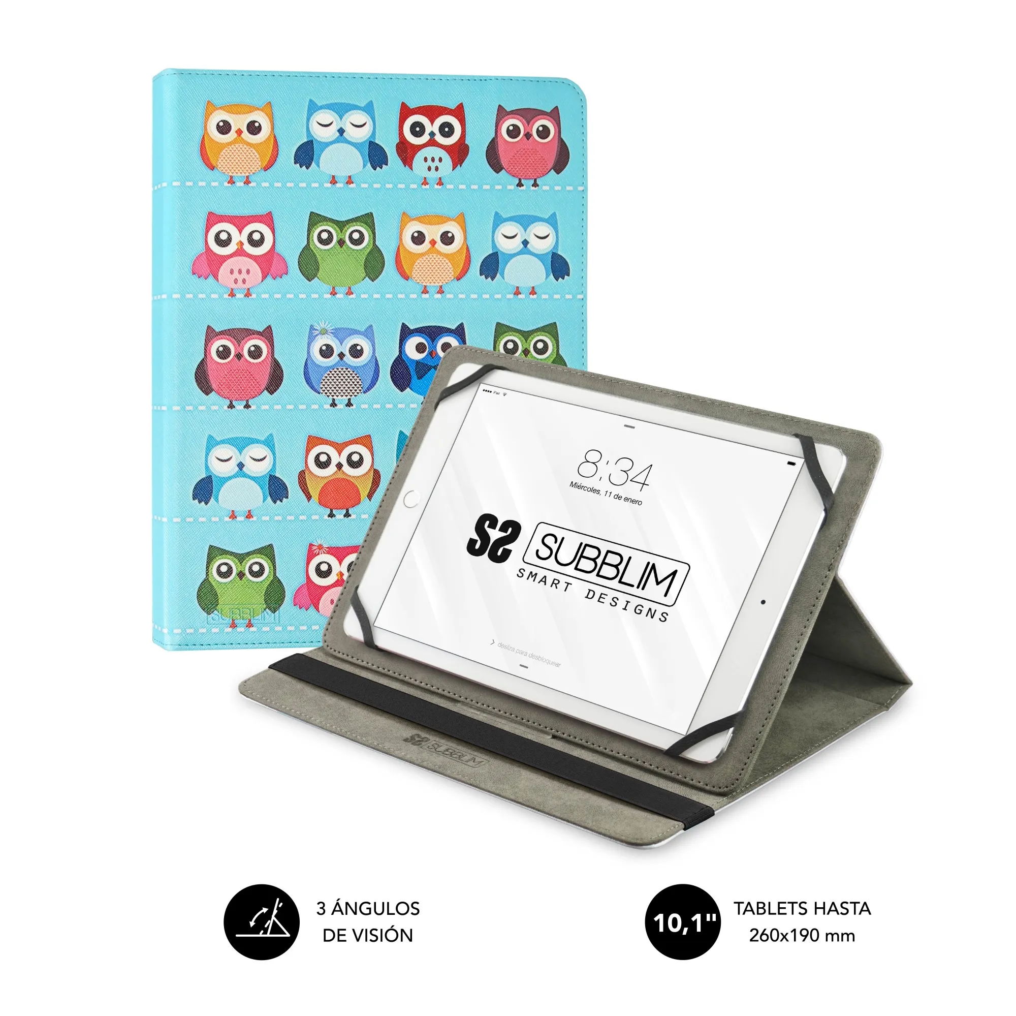 SUBBLIM SUB-CUT-4TC003 custodia per tablet 256 cm (10.1) Custodia a libro - immagine 1