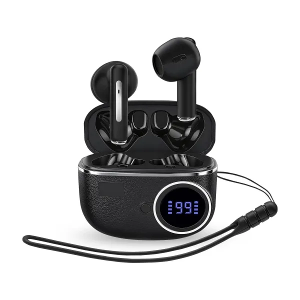 Cuffie Energy Sistem ChargeView TWS - Bluetooth 5.4 - Tecnologia True Wireless - Autonomia 20h - Display con Stato Batteria - Colore Nero - immagine 1