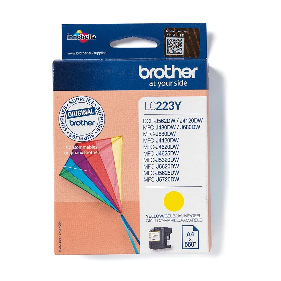 ORIGINALE Brother Cartuccia d'inchiostro giallo LC223Y LC-223 550 pagine 59ml - immagine 1