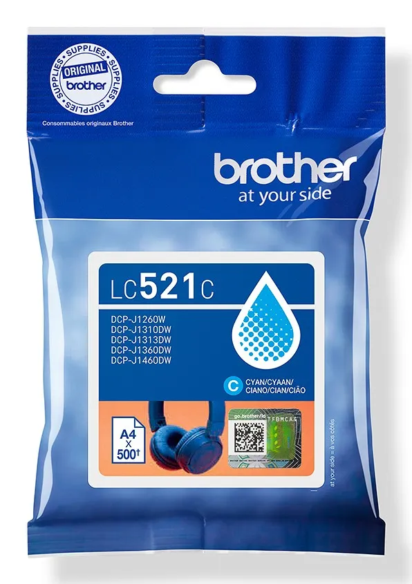 Originale Brother LC521C Cyan Cartucho de Tinta Original - LC521C - immagine 1