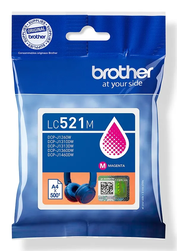 Originale Brother LC521M Magenta Cartucho de Tinta Original - LC521M - immagine 1