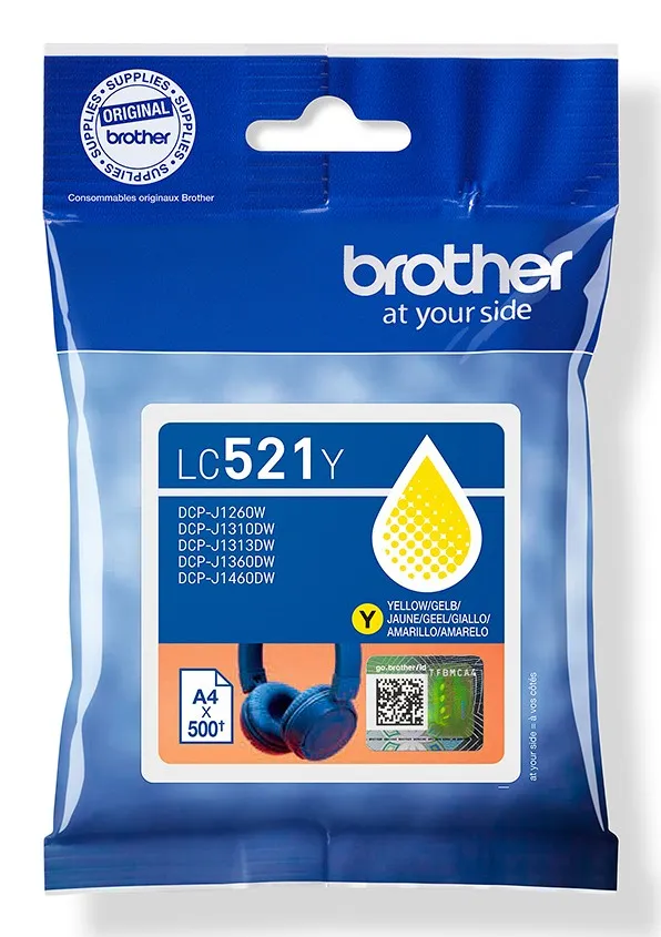 Originale Brother LC521Y Amarillo Cartucho de Tinta Original - LC521Y - immagine 1