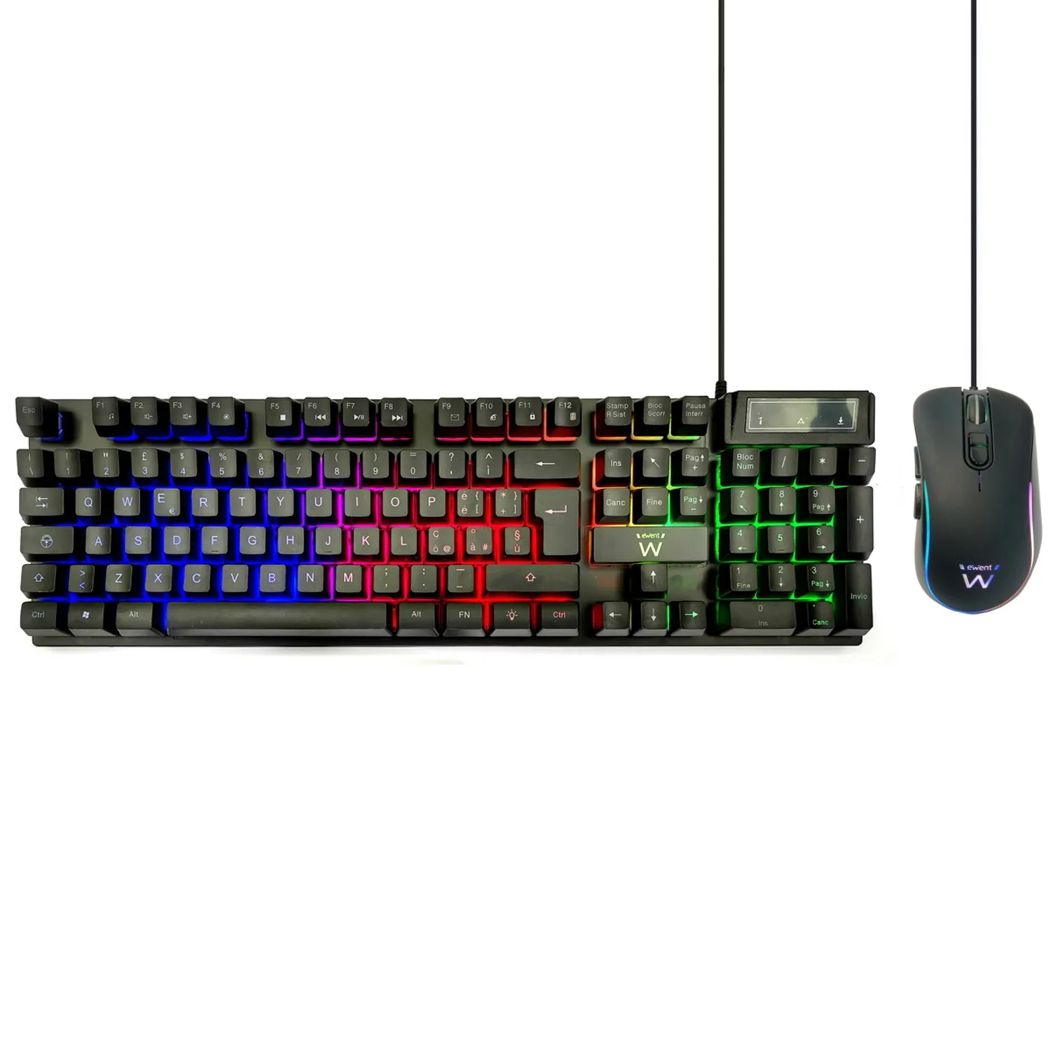 Ewent PL3200 tastiera Mouse incluso Gaming USB QWERTY Italiano Nero - immagine 1