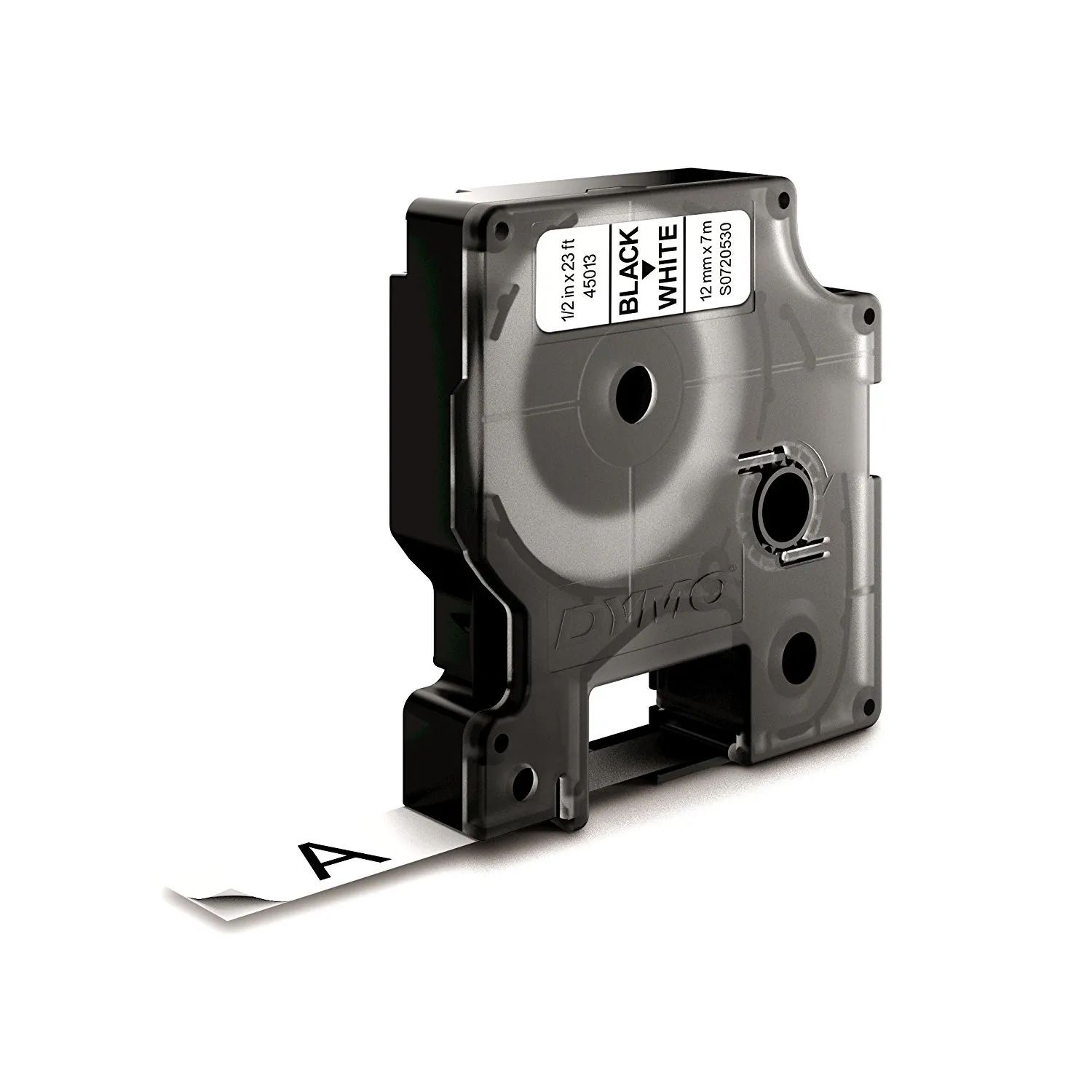 ORIGINALE DYMO Nastro Nero su bianco S0720530 45013 12mm x 7m Standard-D1-ruolo - immagine 1