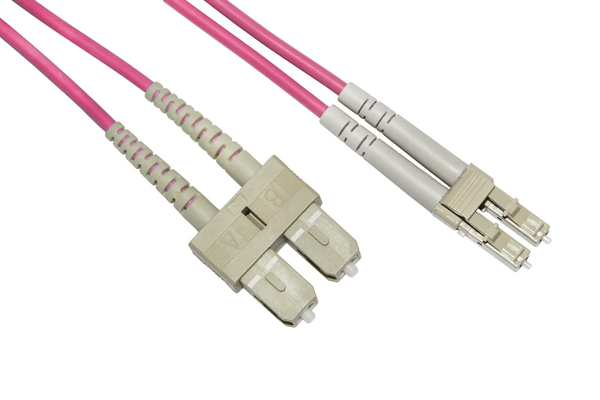 Cavo Fibra Ottica Lc A Sc Multimode Duplex Om4 50/125 Mt.10 - immagine 1