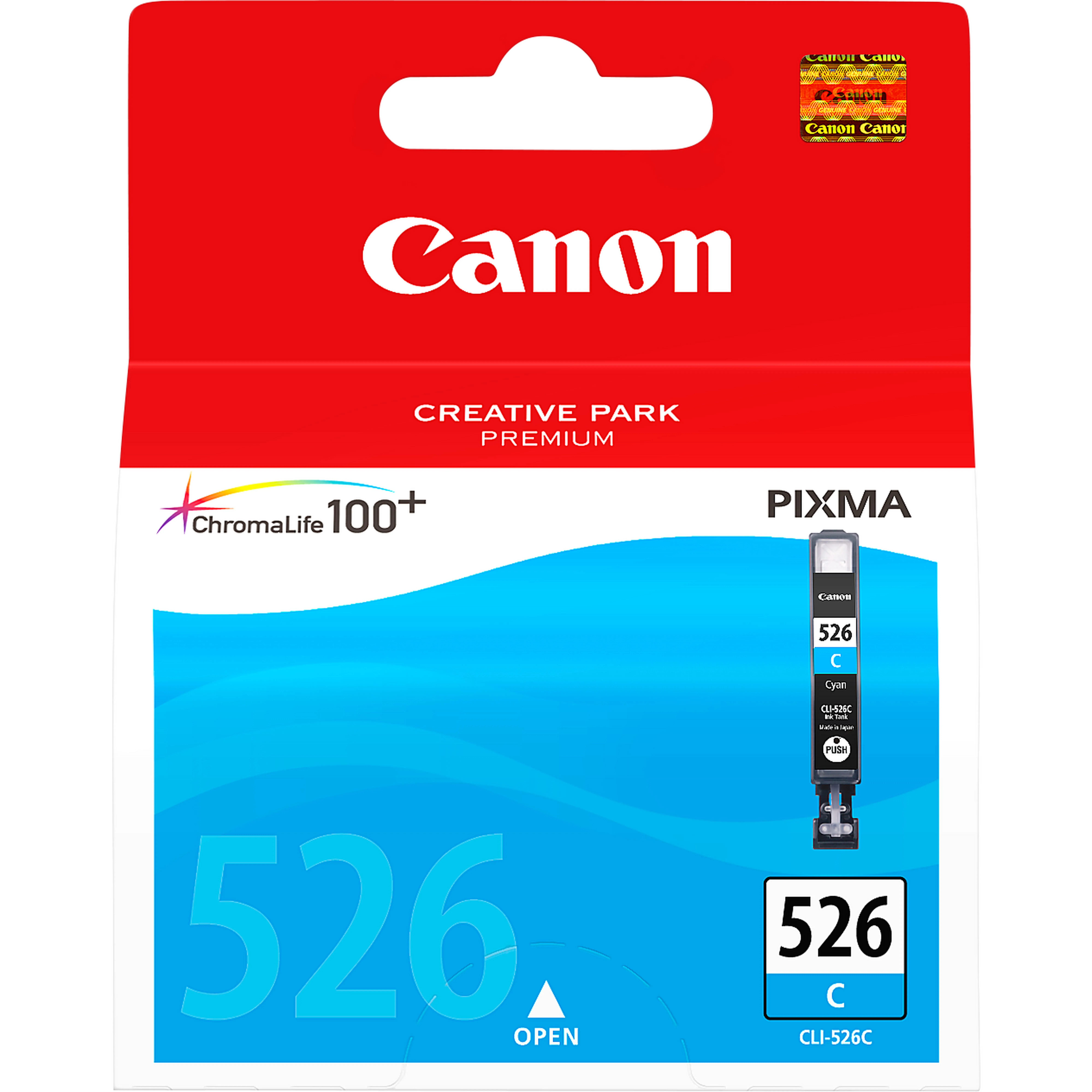 Canon Cart Ink Ciano Cli-526C 9 Ml Mg5150/5250/6150/8180 Ip4850 4541B001 - immagine 1