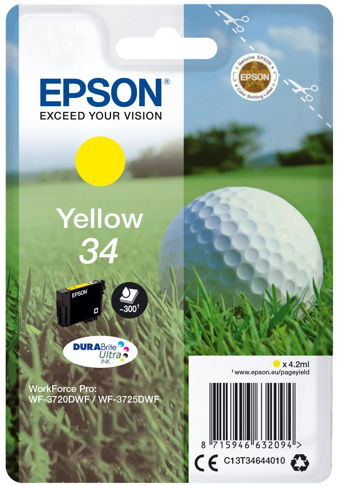 Epson Golf ball Singlepack giallo 34 DURABrite Ultra Ink - immagine 1