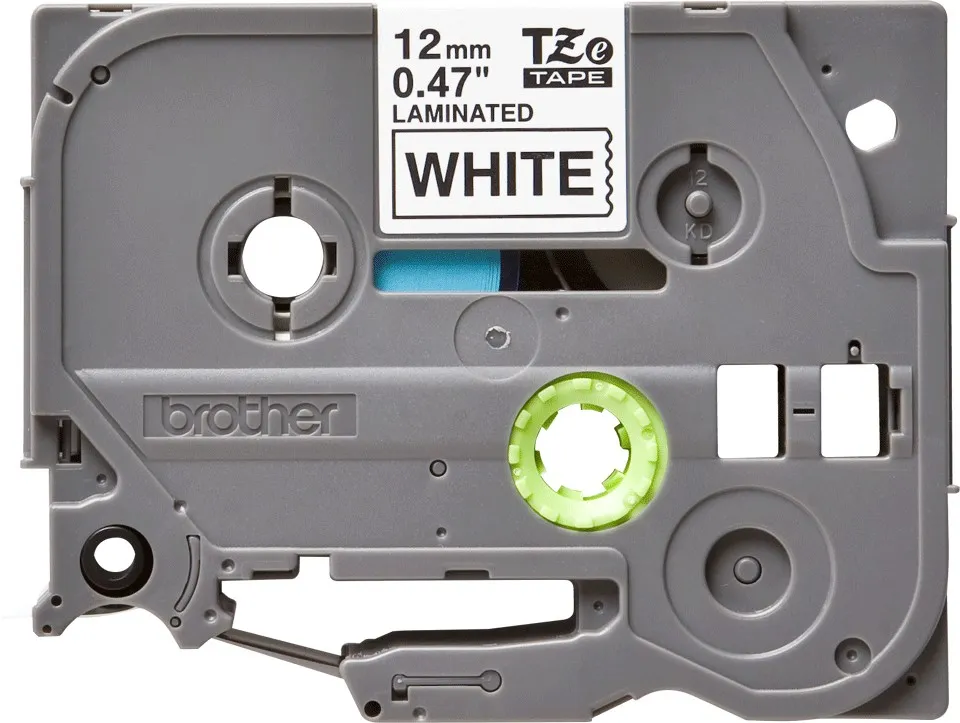 Brother Nastro Laminato Da 12 Mm (8M) Nero/Bianco - immagine 1