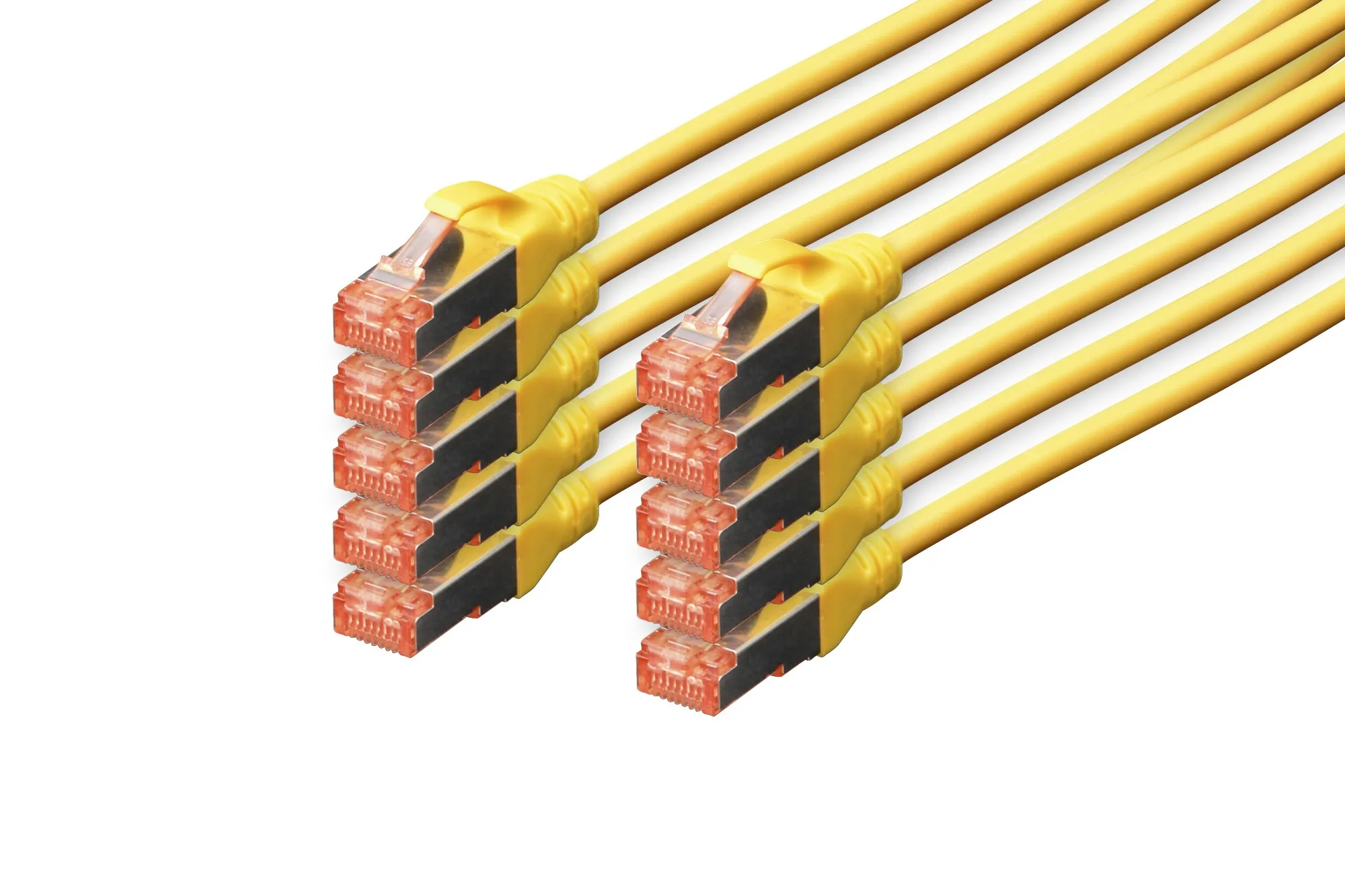 Confezione 10 Cavi Cat 6 Schermati S/Ftp Mt 05 Colore Giallo Digitus - immagine 1