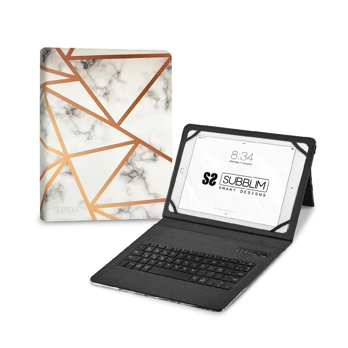 SUBBLIM SUBKT5-BTTW10 tastiera per dispositivo mobile QWERTY Spagnolo Bluetooth Multicolore - immagine 1