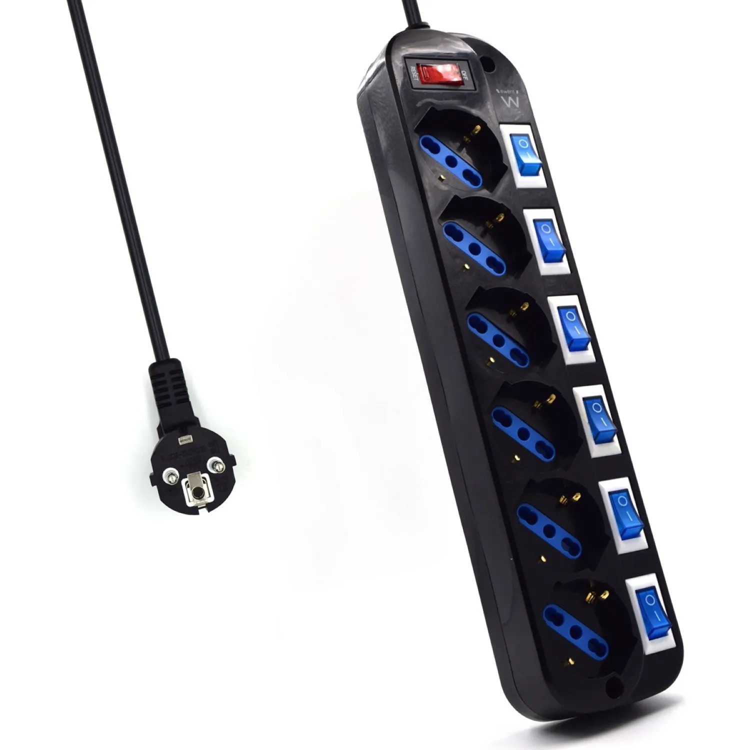 Ewent EW3851 protezione da sovraccarico Nero 6 presa(e) AC 220 V 15 m - immagine 1