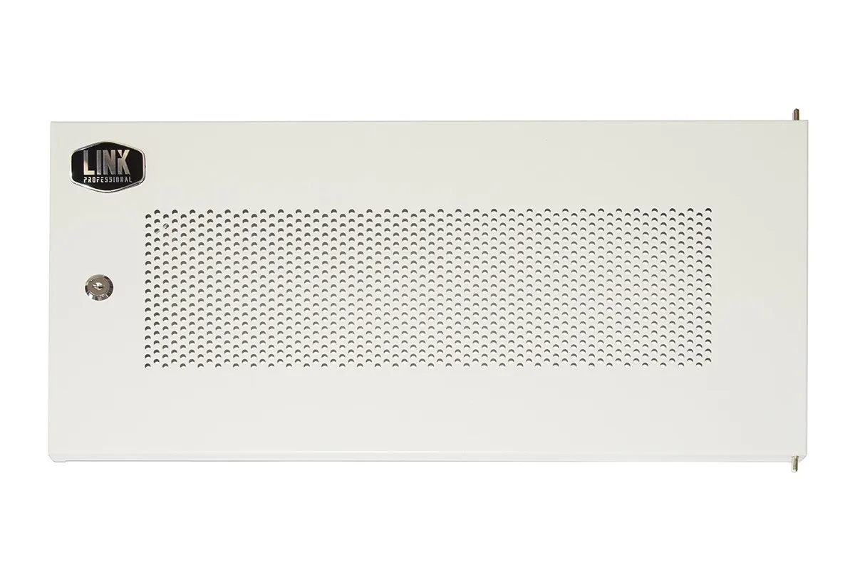 PORTA METALLO TRAFORATA CON SERRATURA PER ARMADIO LINK 6U LK1907UGF GRIGIO - immagine 1