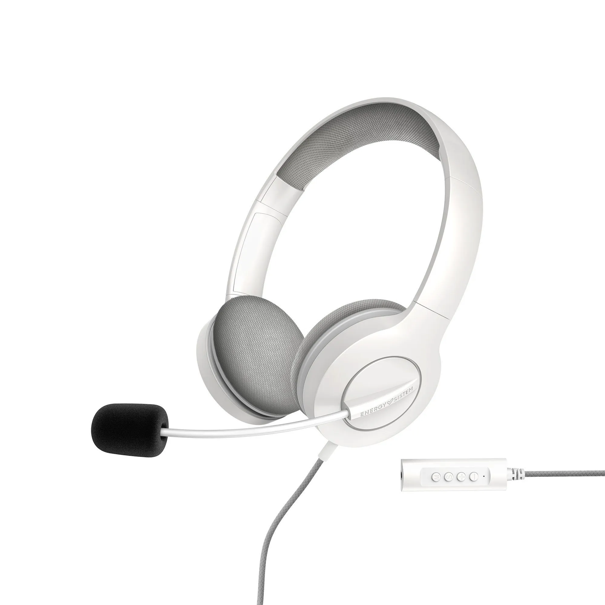 Energy Sistem 452156 cuffia e auricolare Cablato A Padiglione Musica e Chiamate USB tipo A Bianco - immagine 1