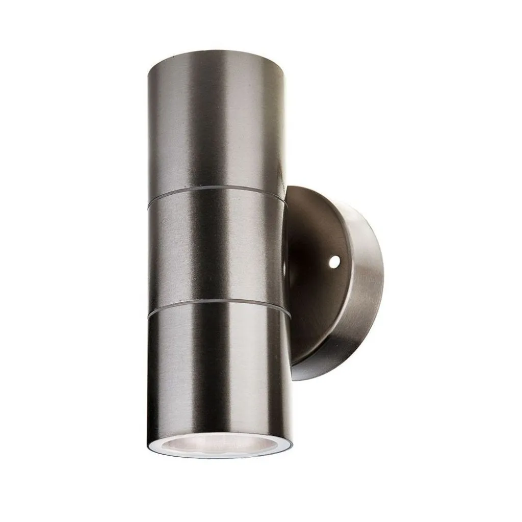 V-TAC Portafaretto LED da Muro Rotondo 2 GU10 (Max 2*35W) Colore Grigio IP44 - immagine 1