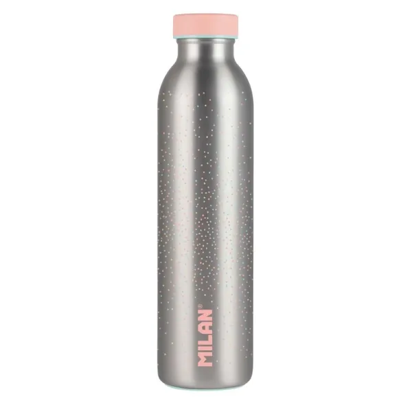Bottiglia termica Milan Silver Series da 059 l - Acciaio inossidabile a doppia parete - Liquidi caldi fino a 12 ore liquidi freddi fino a 24 ore - Argento/Rosa - immagine 1