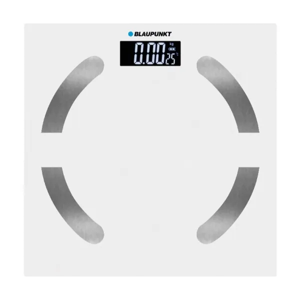 Bilancia digitale ultra sottile Blaupunkt BP5009 - Portata massima 180 kg con vetro temperato - Sensori ad alta precisione - Display LCD con indicatore di temperatura ambiente - Attivazione automatica - Colore bianco - immagine 1