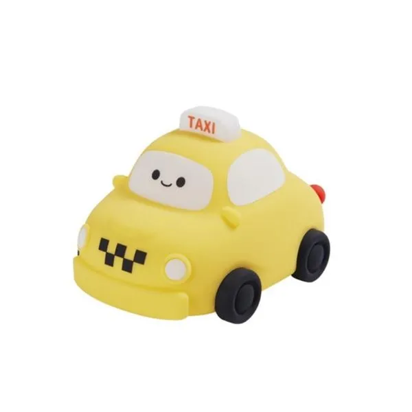 XO OZ013 Luce notturna per bambini - Forma di taxi - Batteria da 1200 mAh - Soft Touch - Giallo - immagine 1