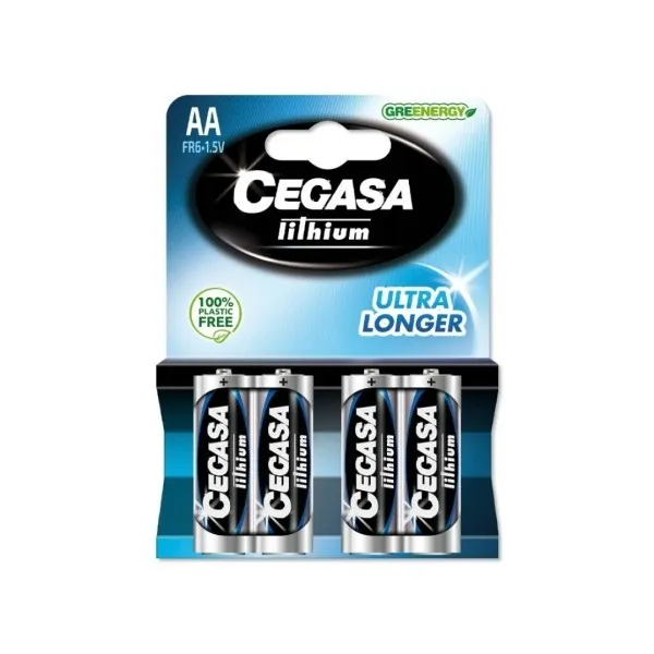 Confezione da 4 batterie al litio Cegasa AA FR6 da 15 V - immagine 1