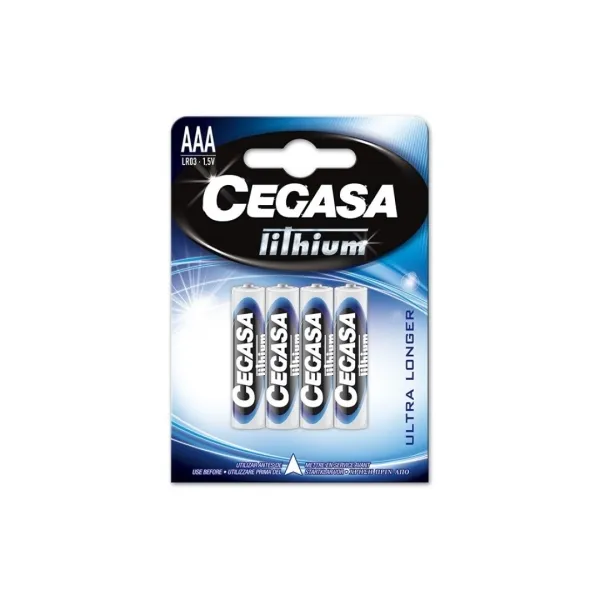 Confezione da 4 batterie al litio AAA LR03 da 15 V Cegasa Lithium - immagine 1