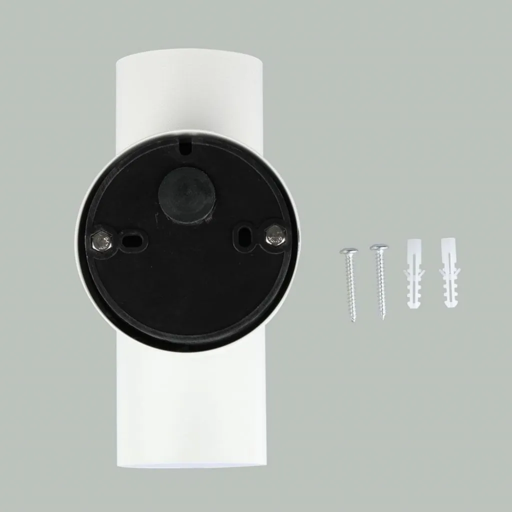 V-TAC Portafaretto LED Doppio da Muro 2*GU10 e GU5.3 (MR16) Arrotondato in Alluminio Colore Bianco Opaco IP44 - immagine 1