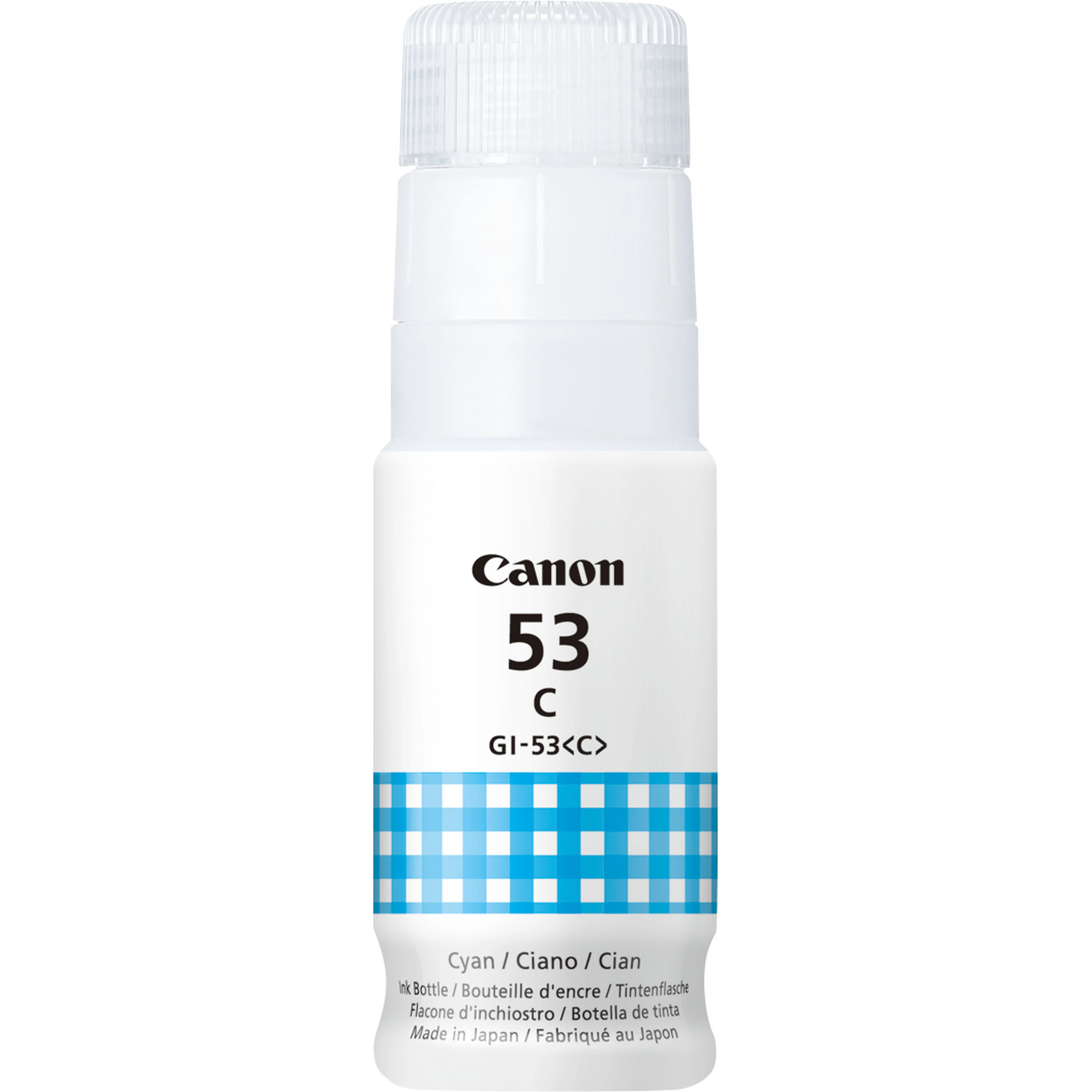 ORIGINALE Canon Cartuccia d'inchiostro ciano GI-53c 4673C001 8000 pagine 60ml Serbatoio d'inchiostro GI-53C Ciano - immagine 1