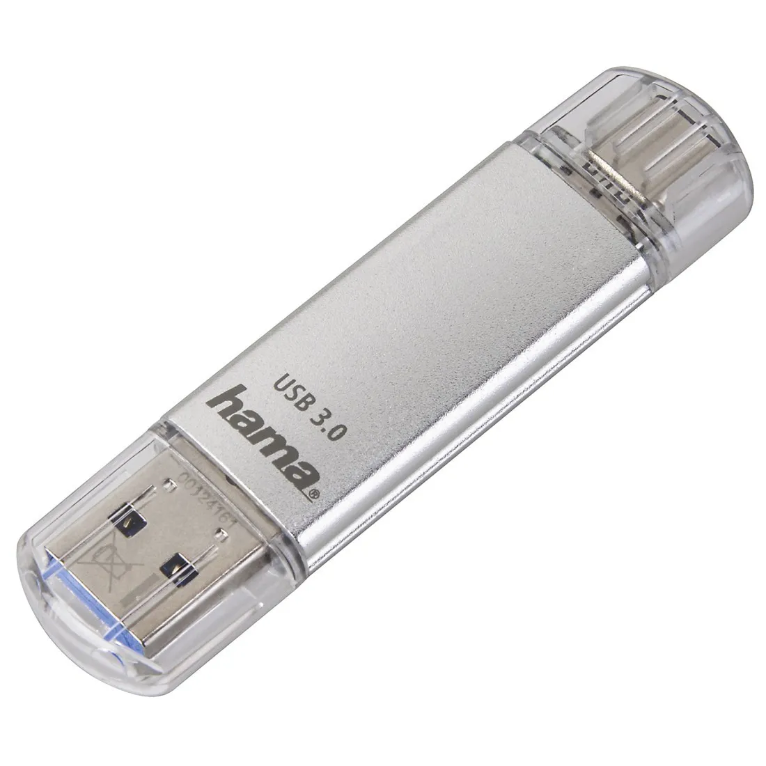 Hama C-Laeta unità flash USB 64 GB USB Type-A / USB Type-C 3.2 Gen 1 (3.1 Gen 1) Argento - immagine 1