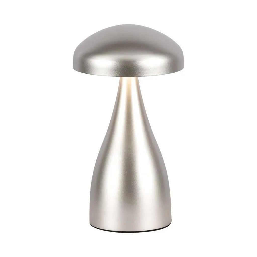V-TAC Lampada LED da Tavolo 1W con Batteria 800mAh Ricaricabile USB C Colore Champagne in Metallo Touch Dimmerabile 3in1 - immagine 1