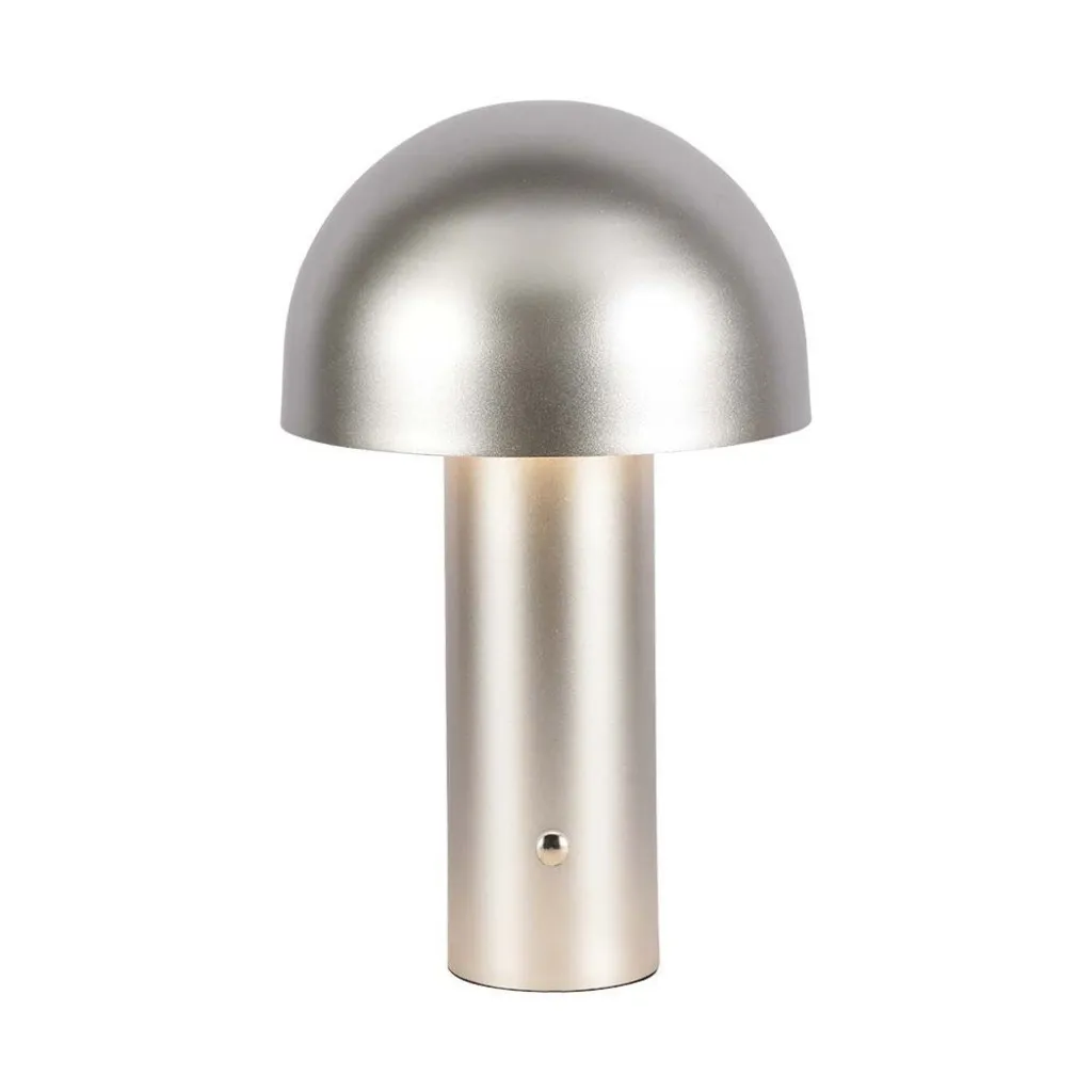 V-TAC Lampada LED da Tavolo 3W con Batteria 1800mAh Ricaricabile USB C Colore Champagne Oro in Metallo Touch Dimmerabile 3in1 - immagine 1