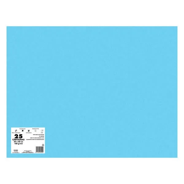 Confezione Dohe da 25 cartoni da 180 G/M2 - Formato 50x65 cm - PH neutro - Senza cloro elementare - Coloranti biodegradabili - Colore blu oceano - immagine 1
