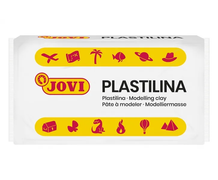 Jovi Confezione da 30 Compresse di Plastilina da 50 gr - Pasta Vegetale - Non Secca - Senza Glutine - Innocua - Facile da Modellare - Ideale per Figure Voluttuose - Colore Bianco - immagine 1