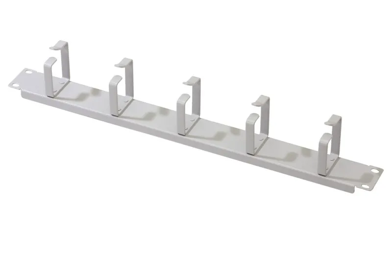 Pannello Guidacavi Con Anelli Per Armadi Rack 19 1U Grigio - immagine 1