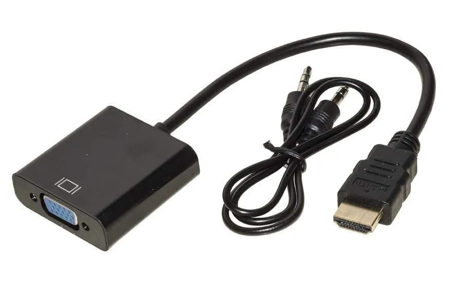 Adattatore Hdmi-Vga M/F Con Cavo + Cavo Audio - immagine 1