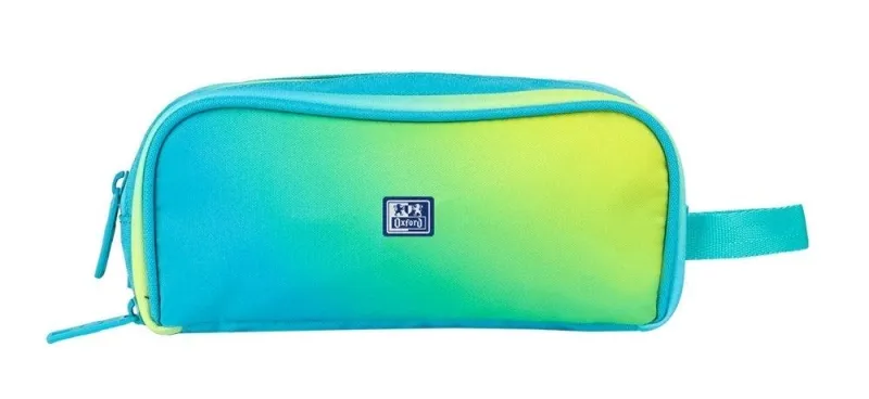 Astuccio Oxford Gradient - 3 cerniere - Maniglia laterale - Realizzato con materiale riciclato - Verde lime elettrico - immagine 1