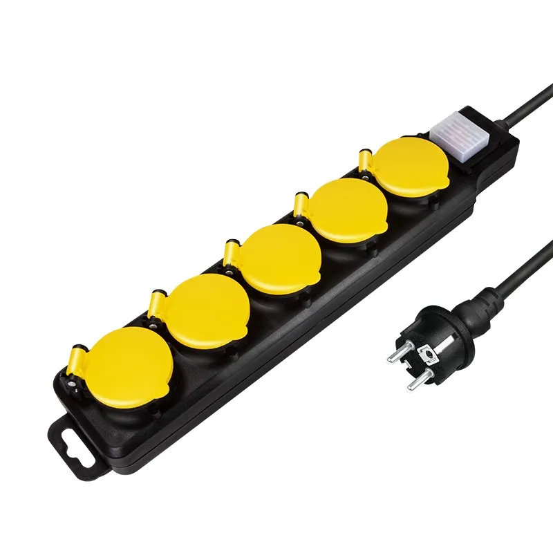 Multipresa 5 Porte Da Esterno Con Coperchi Di Protezione Prese E Spina Schuko - immagine 1