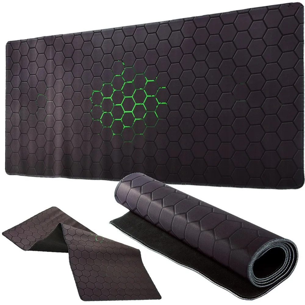 Tappetino per mouse e tastiera XXL 90x40 cm grafica nido d ape - immagine 1