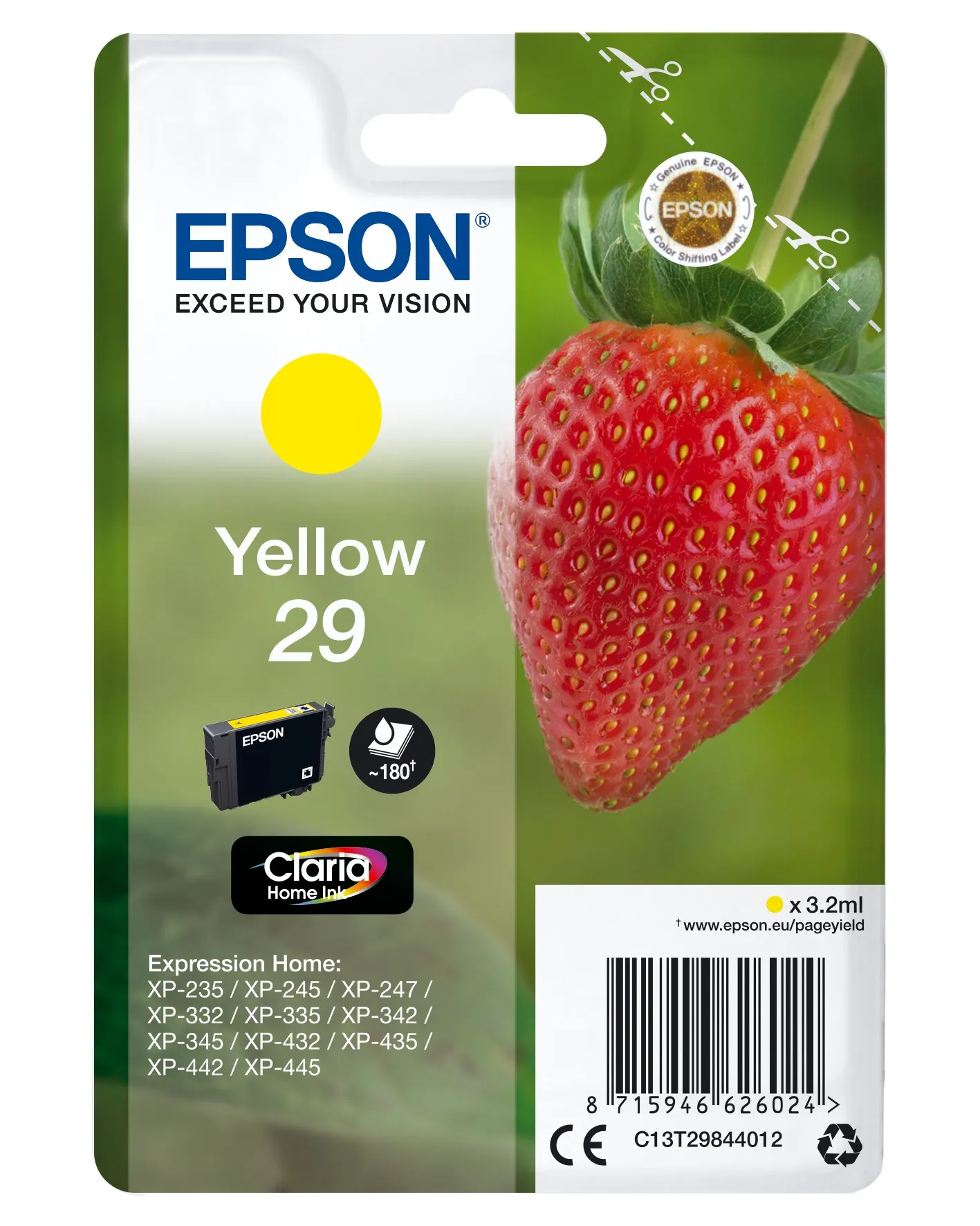 Epson Cart. Ink Giallo Serie Fragola - immagine 1