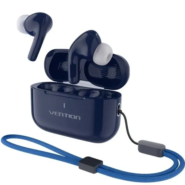 Cuffie in-ear wireless Vention Echo Lite E11 Plus - Bluetooth 6.0 - Fino a 6 ore di autonomia - Custodia di ricarica da 250 mAh - Blu - immagine 1