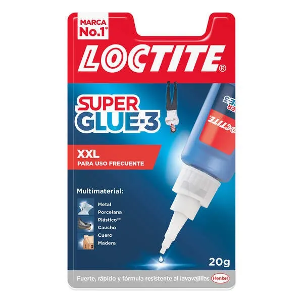 Loctite Superglue-3 XXL 20gr - Adesivo Universale Istantaneo - Trasparente e ad Asciugatura Rapida - Resistente all'Acqua e alle Temperature Estreme - immagine 1
