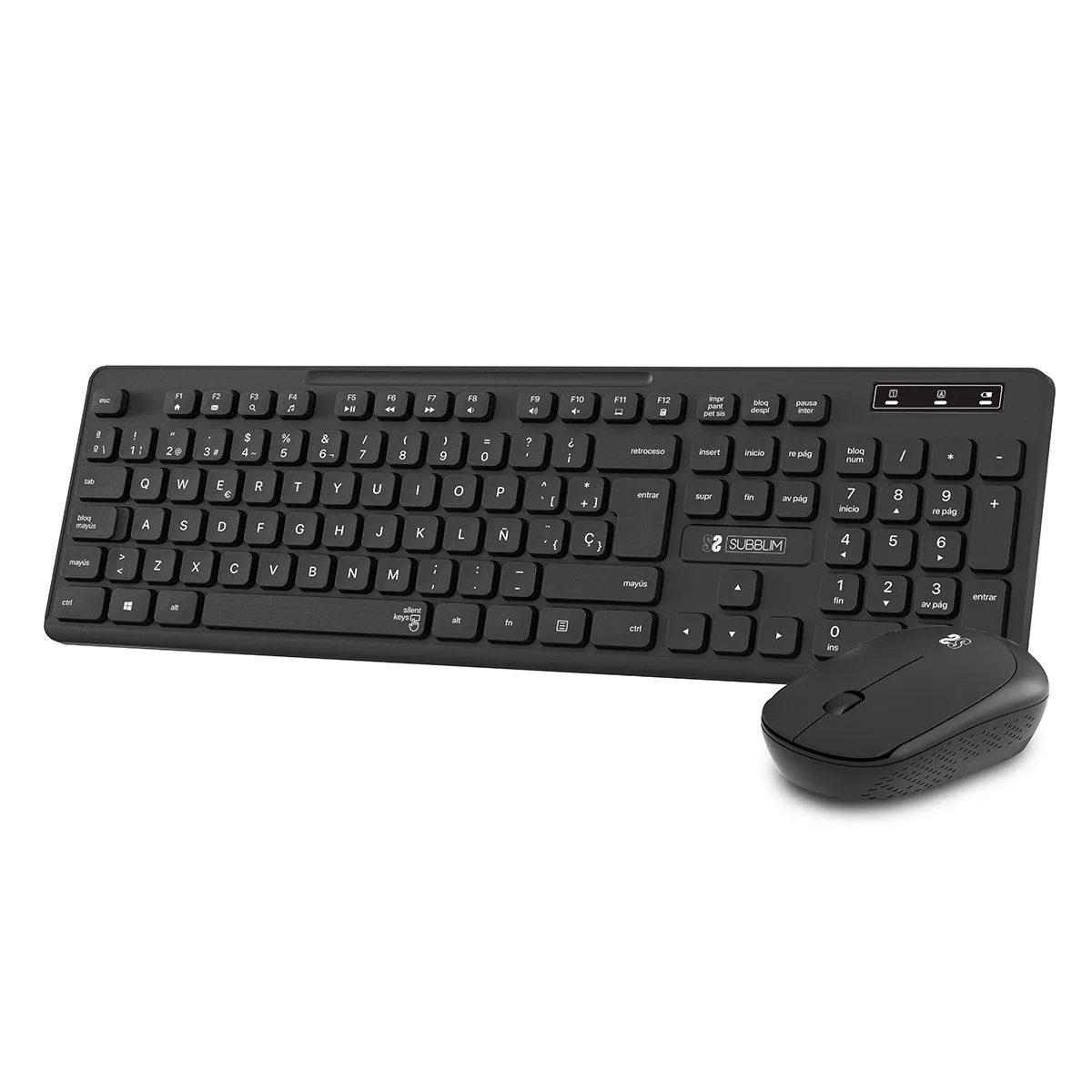 SUBBLIM SUBKBC-CSSW10 tastiera Mouse incluso Universale RF Wireless QWERTY Spagnolo Nero - immagine 1