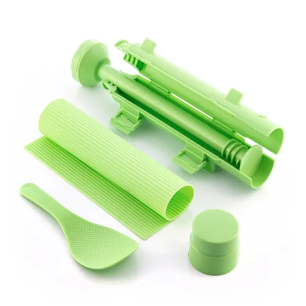 Innovagoods Suzooka Set da Sushi da 3 Pezzi - Senza BPA - Include Tappetino - Facile da Pulire - Include Ricettario - Verde - immagine 1