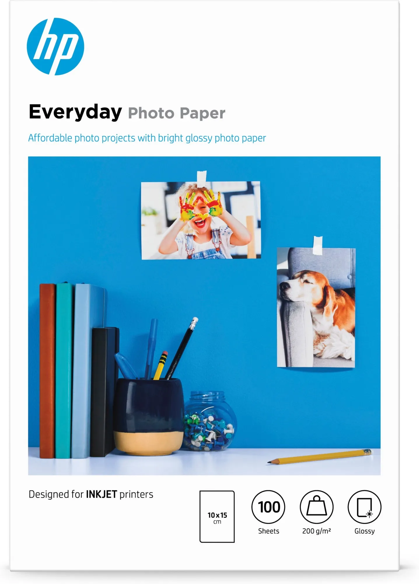 Hp Carta Fotografica Lucida Hp Everyday Glossy Photo Paper - 100 Fogli/10X 15 Cm - immagine 1