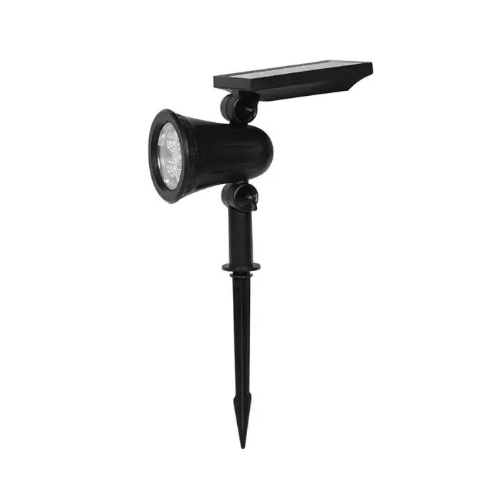 V-TAC Faretto LED Solare da Giardino con Picchetto 2W Nero 3000K IP54 - immagine 1